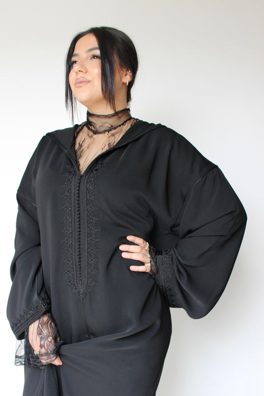 Jellaba Zahra Noir